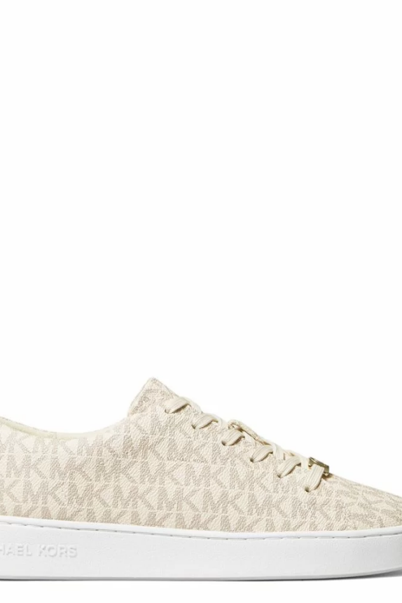 MICHAEL KORS KEATON LACE UP VANILLA SNEAKERS