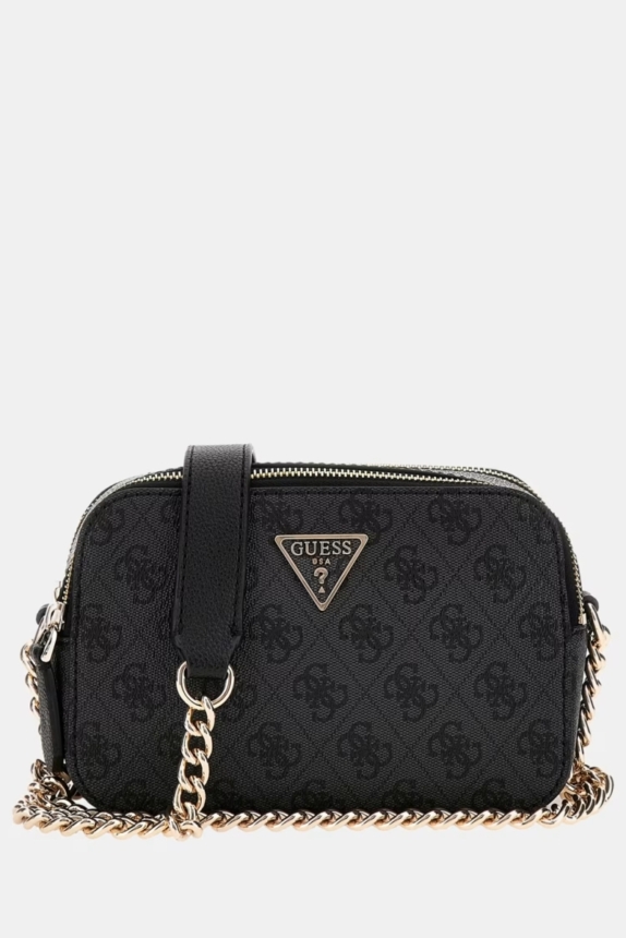 GUESS NOELLE MINI CROSSBODYTAS 4G LOGO ZWART