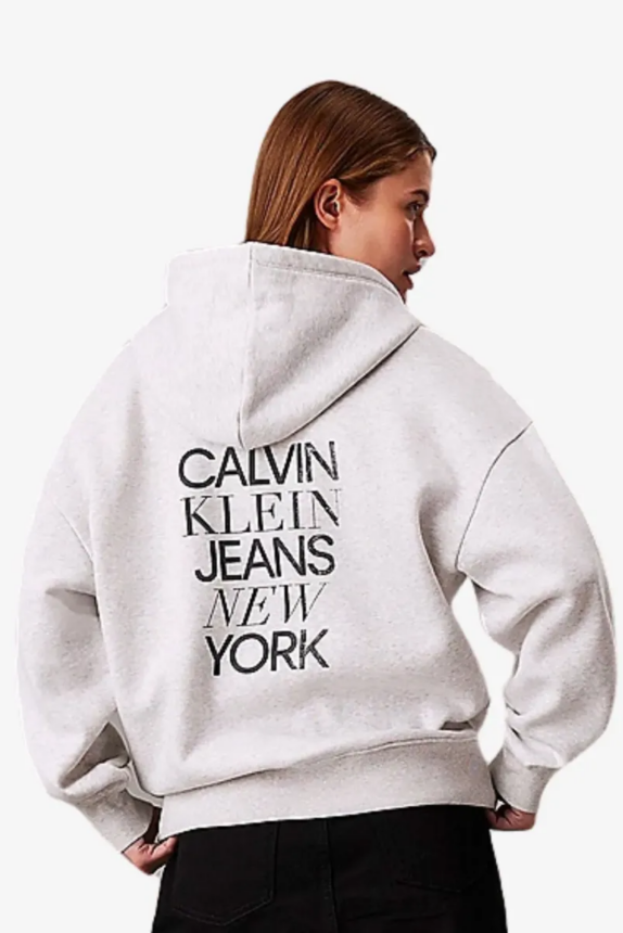 Calvin Klein Mixed Logo Relaxed H, P6g Ivory Grey Heather