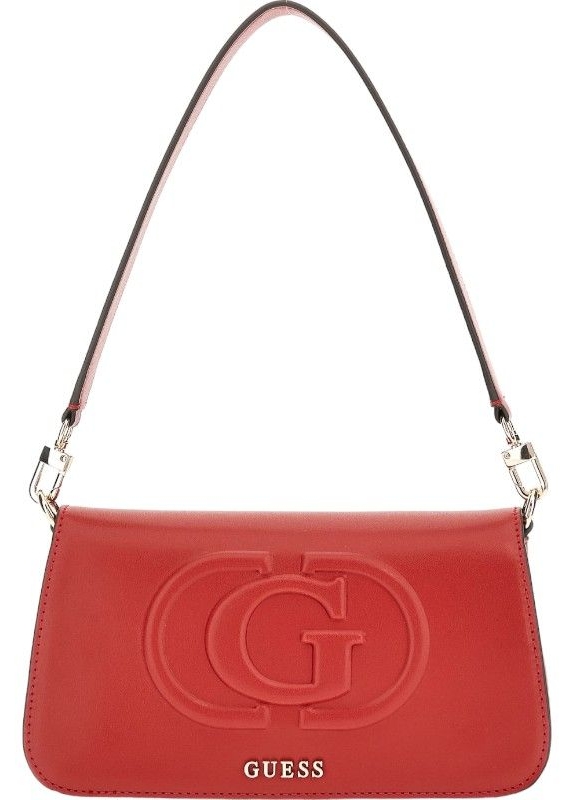 GUESS MIETTA FLAP SHOULDER BAG RED