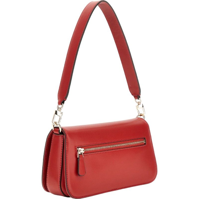 GUESS MIETTA FLAP SHOULDER BAG RED