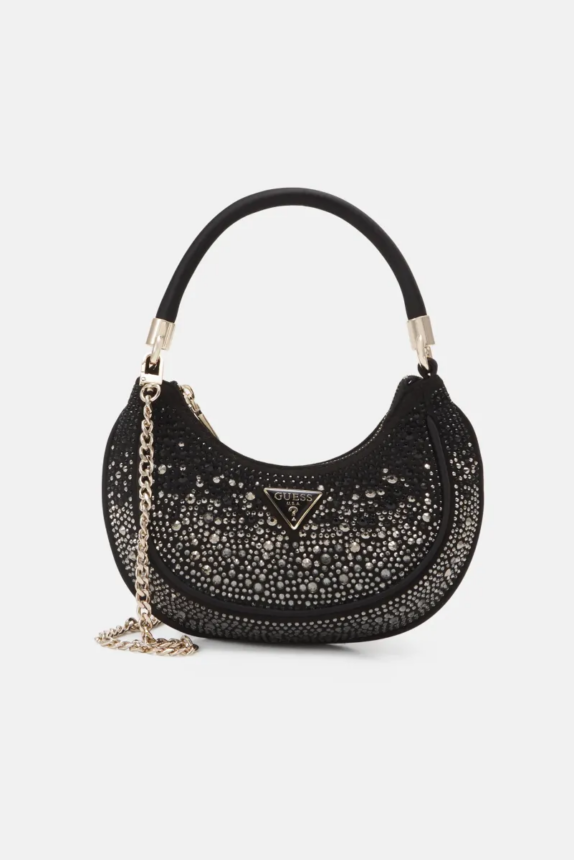 GUESS ZAL INA SMALL HOBO BAG BLACK