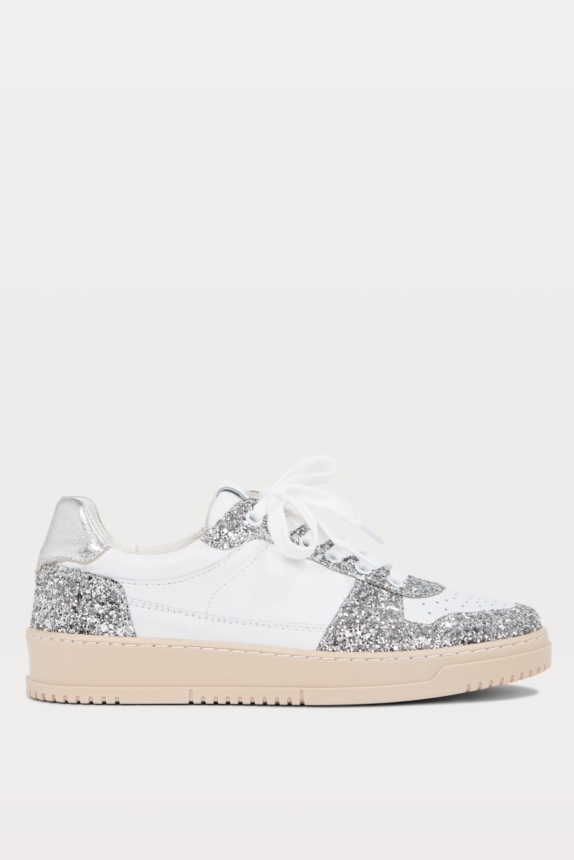 JOSH V WINONA SILVER GLITTER SNEAKERS