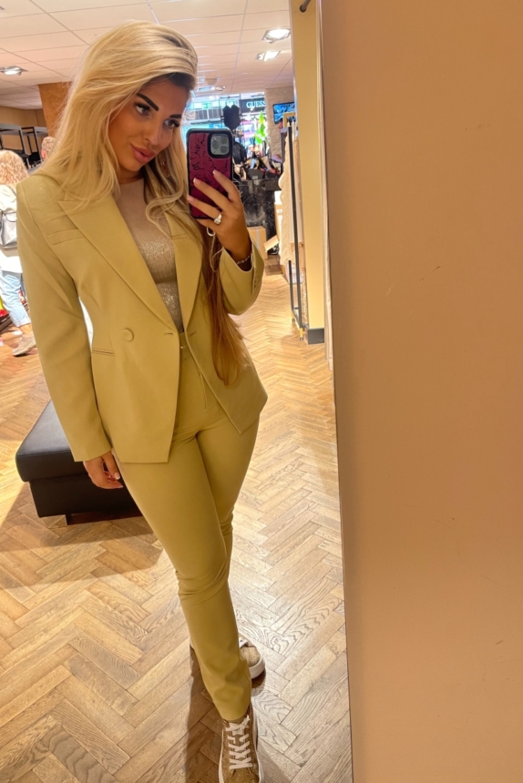 JOSH V FRANCIS DULL OLIVE BLAZER