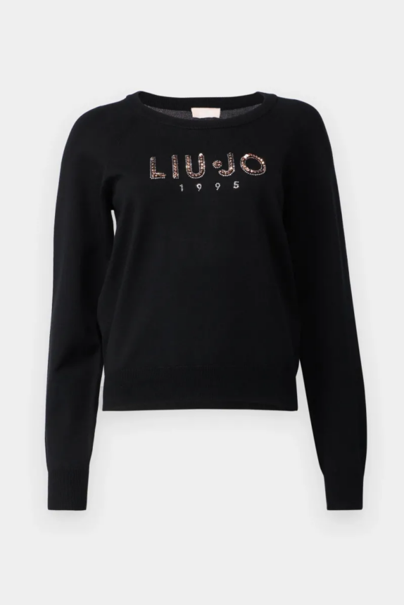 LIU JO MAGLIA CHIUSA Trui LOGO nero