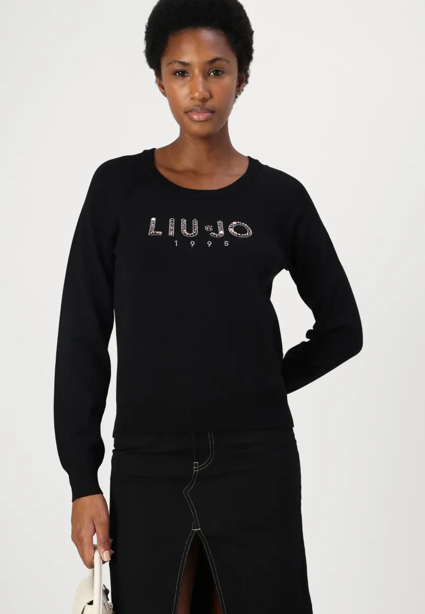 LIU JO MAGLIA CHIUSA Trui LOGO nero