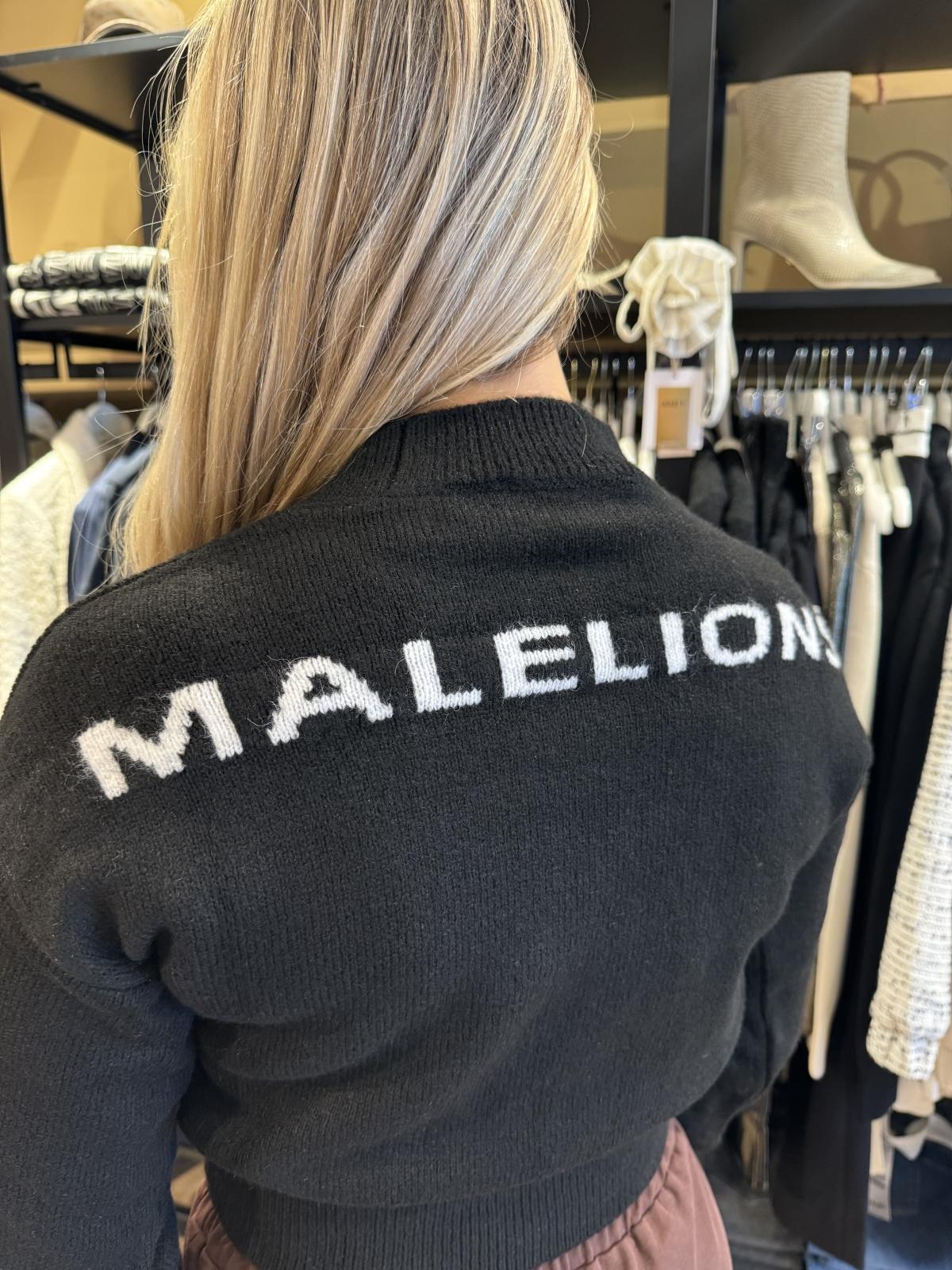 MALELIONS WOMEN KNIT SWEATER BLACK