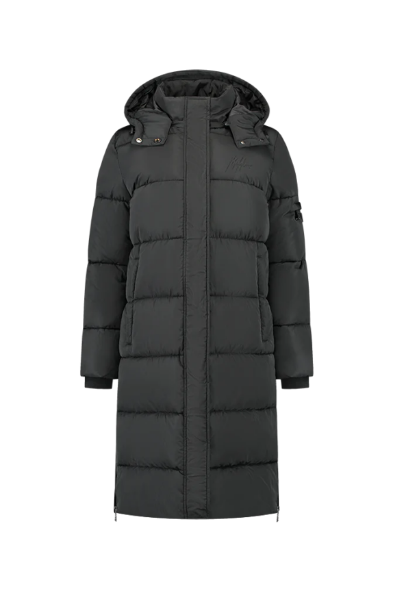 MALELIONS WOMEN SIGNATURE LONG PUFFER BLACK