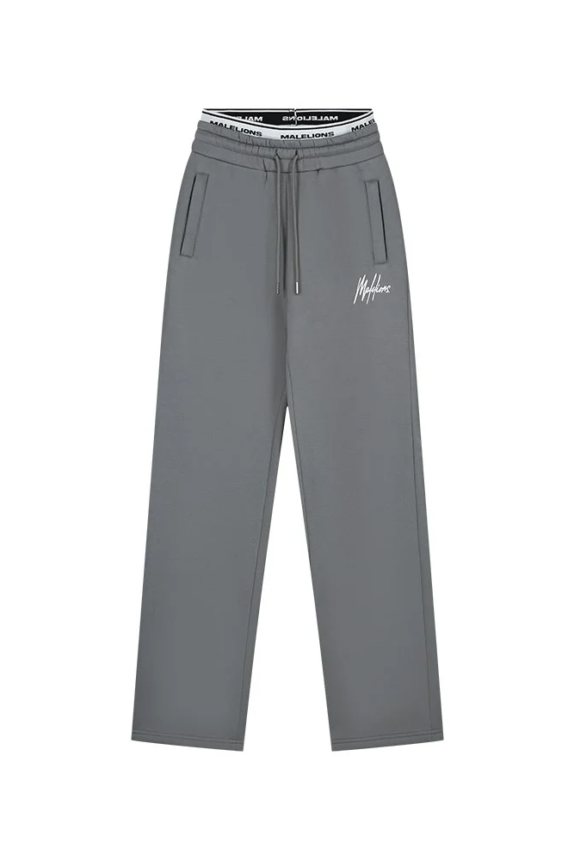 MALELIONS WOMEN STRAIGHT LEG SWEATPANTS DARK GREY