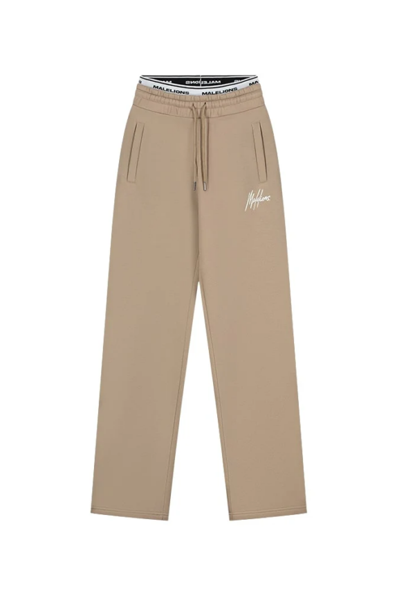 MALELIONS WOMEN STRAIGHT LEG SWEATPANTS TAUPE