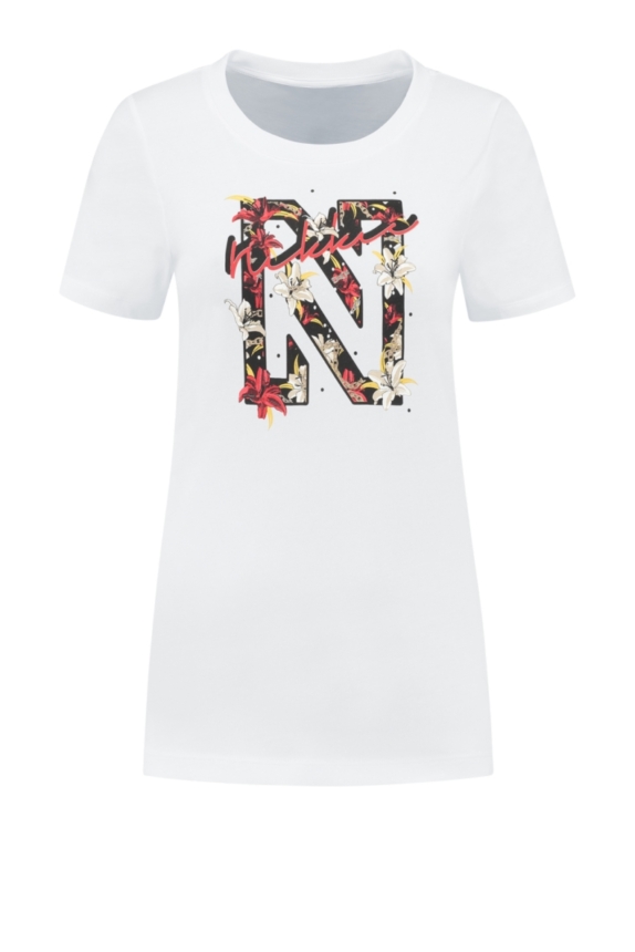 Nikkie Rose Chain T shirt print star White