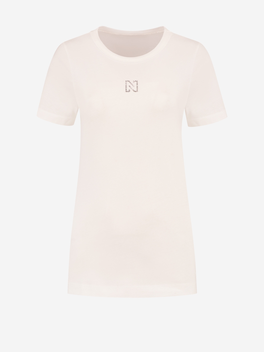 Nikkie limited Swarovski T shirt WIT