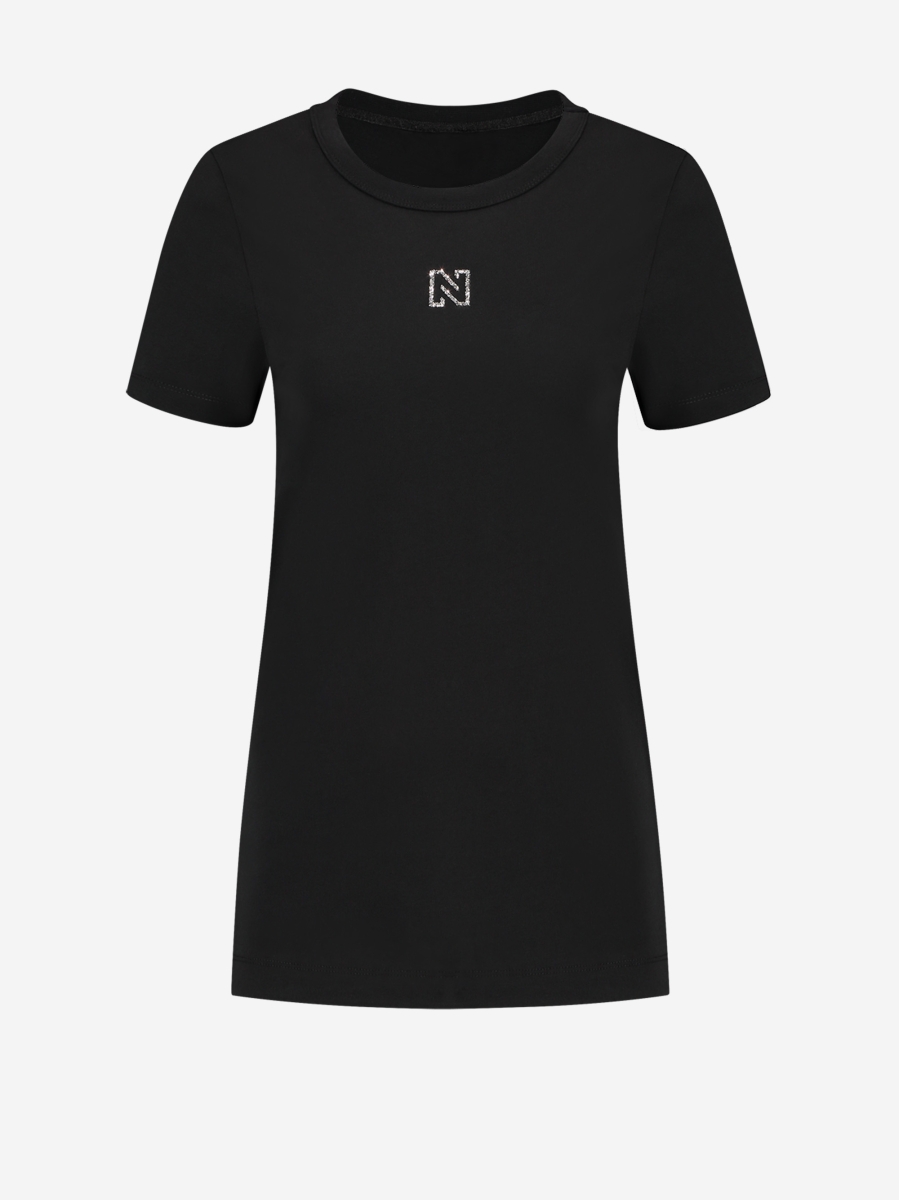 Nikkie limited Swarovski T shirt Zwart