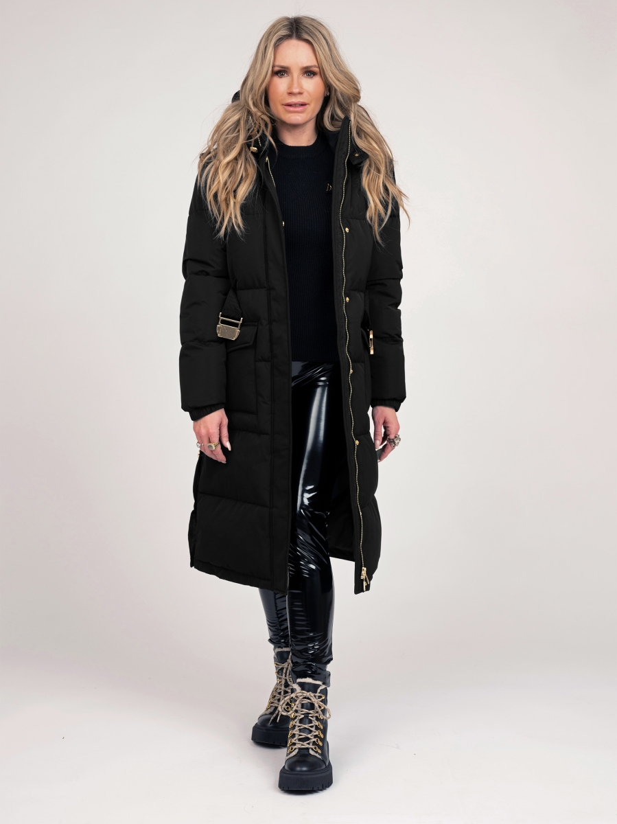 NIKKIE ERDA LONG PUFFER Black