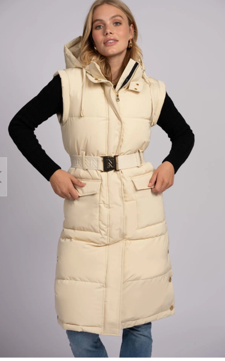 NIKKIE ERDA LONG PUFFER VANILE