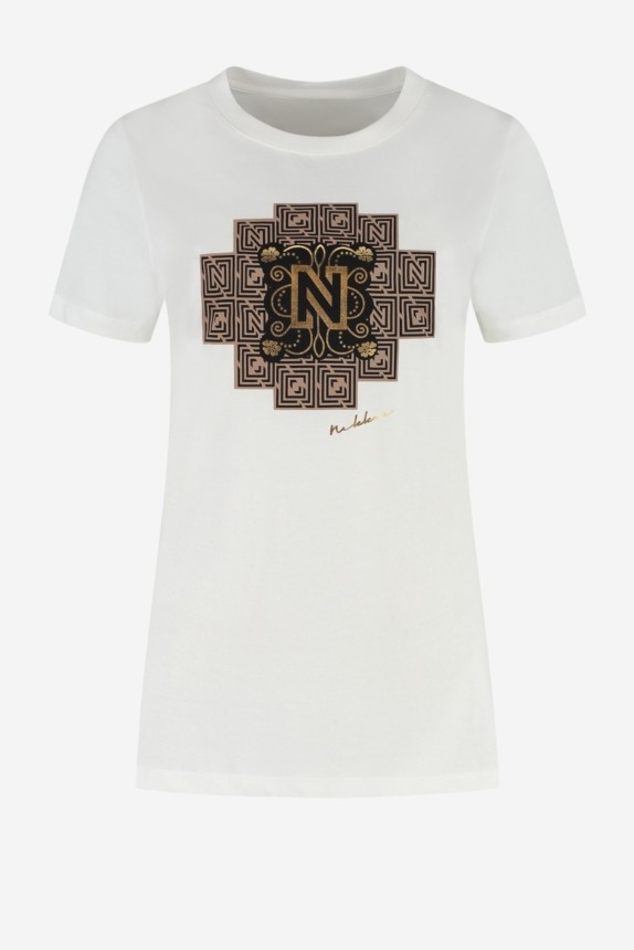 Nikkie N Monogram T-Shirt star White