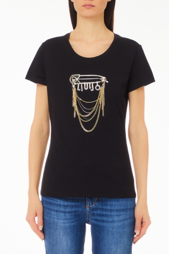 Liu jo t shirt black ketting